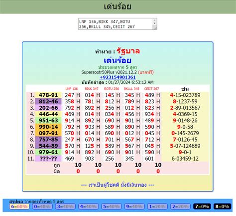 thai lottery 100 sure namber 2024|Thailand Lottery Result 01.